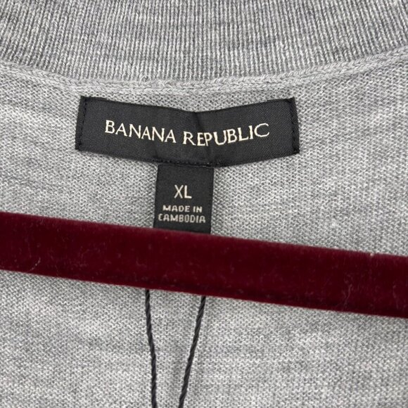 Banana Republic Merino Wool Pullover Sweater Womens Size XL Gray Heather - Picture 3 of 12